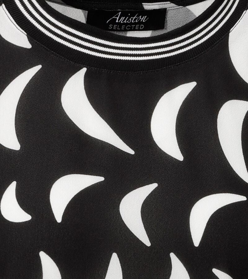 Aniston SELECTED Shirtblouse met sportief gestreepte chetten nieuwe collectie