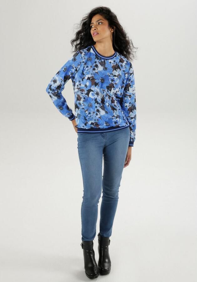 Aniston SELECTED Shirtblouse met strepen op de sportieve ribboorden - Foto 6