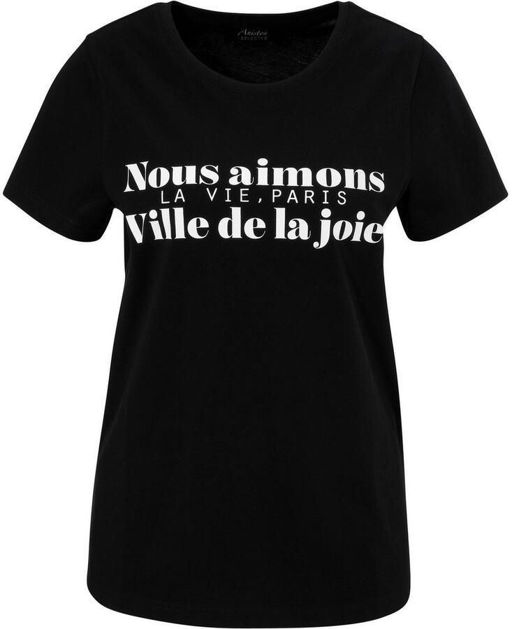 Aniston SELECTED T-shirt in tijdloos zwart-wit - Foto 2