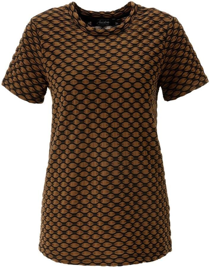 Aniston SELECTED T-shirt met moderne oppervlaktestructuur en golfpatroon nieuwe collectie - Foto 2