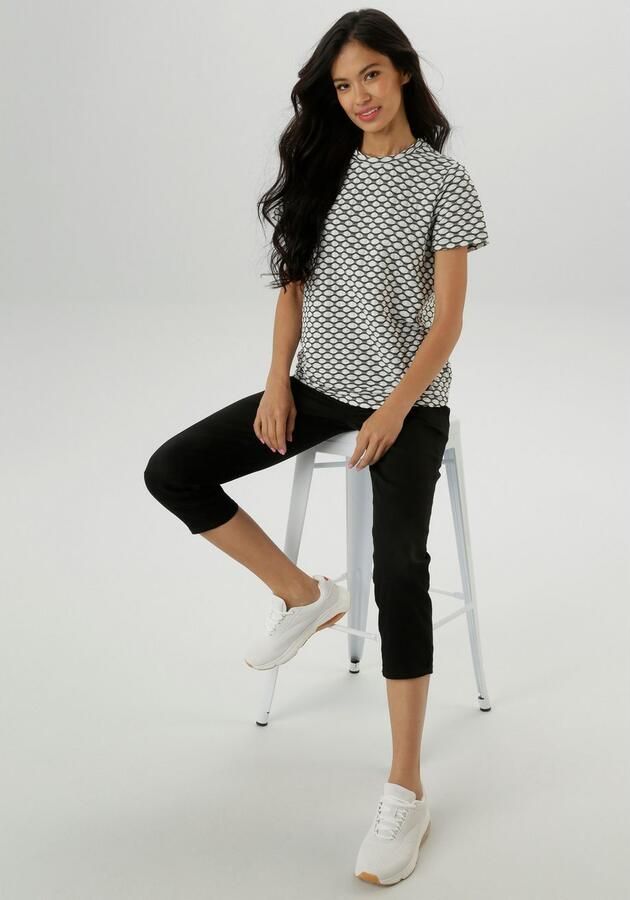 Aniston SELECTED T-shirt met moderne oppervlaktestructuur en golfpatroon nieuwe collectie - Foto 5