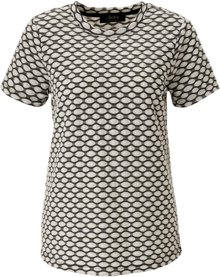 Aniston SELECTED T-shirt met moderne oppervlaktestructuur en golfpatroon nieuwe collectie - Foto 2