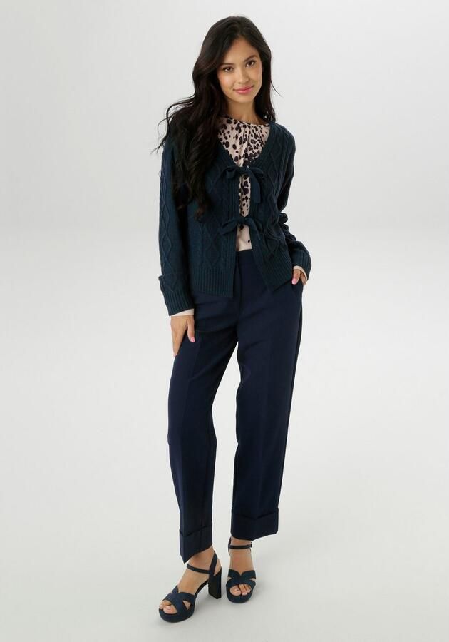 Aniston SELECTED Vest met kabel- en ruitmotief nieuwe collectie - Foto 6