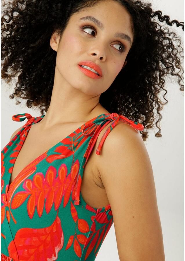 Aniston SELECTED Zomerjurk met brede bandjes voor het aanrimpelen