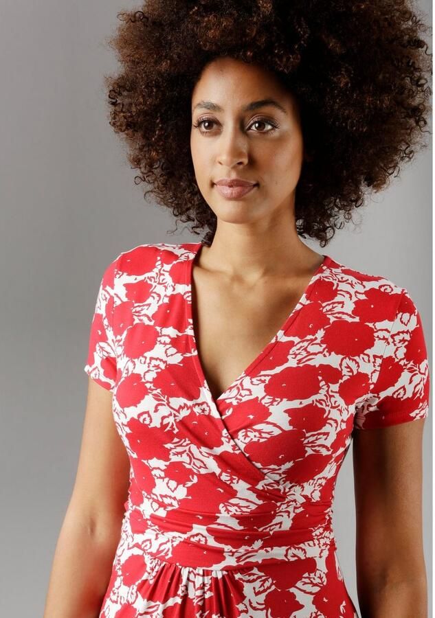 Aniston SELECTED Zomerjurk met gewikkelde hals