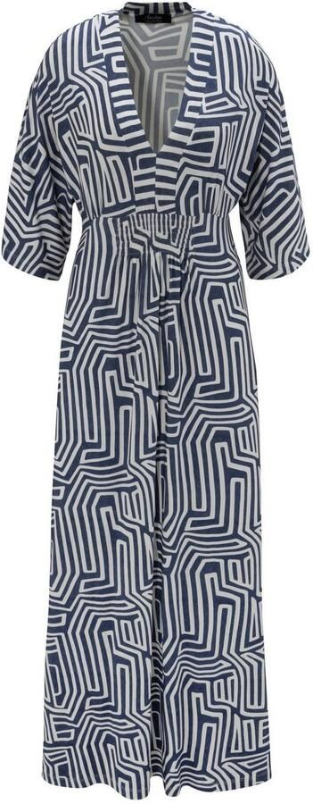 Aniston SELECTED Zomerjurk met grafische print in denim kleur - Foto 6