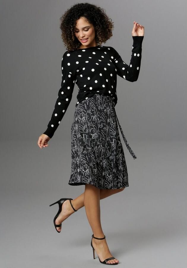 Aniston SELECTED Zomerrok met gespriempjes bij de band - Foto 3