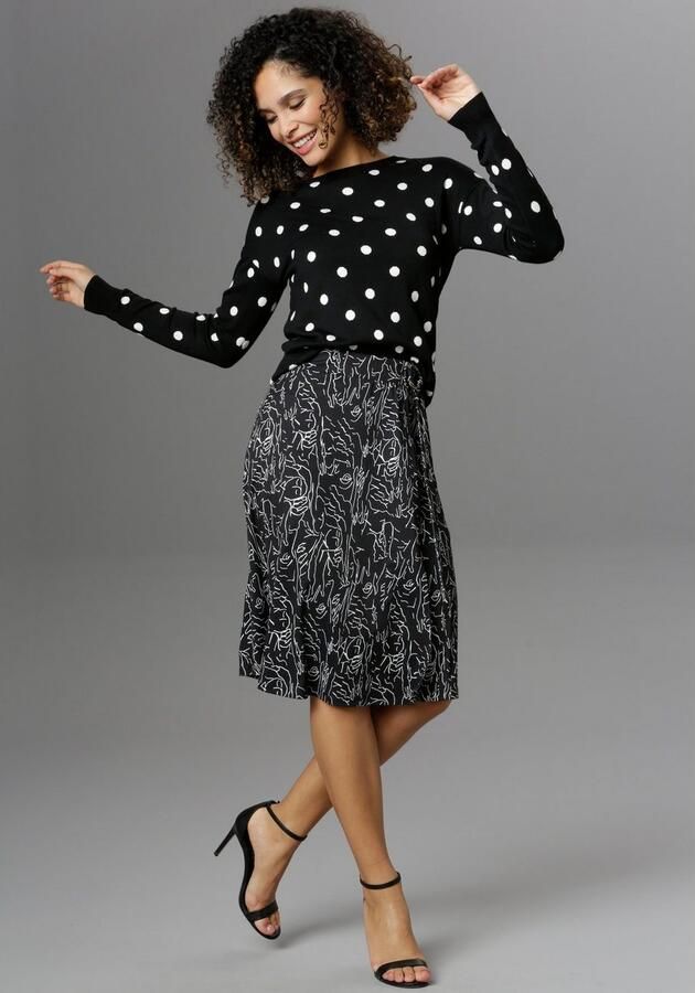 Aniston SELECTED Zomerrok met gespriempjes bij de band - Foto 5