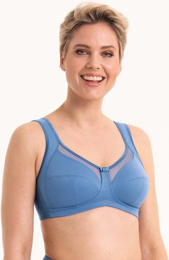 Anita Comfort Steun-bh Clara gevoerde bandjes inzetstuk van mesh aan de voorkant zonder beugel vrouwelijk comfortabel - Foto 7