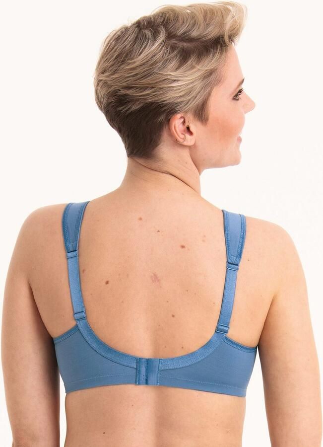 Anita Comfort Steun-bh Clara gevoerde bandjes inzetstuk van mesh aan de voorkant zonder beugel vrouwelijk comfortabel
