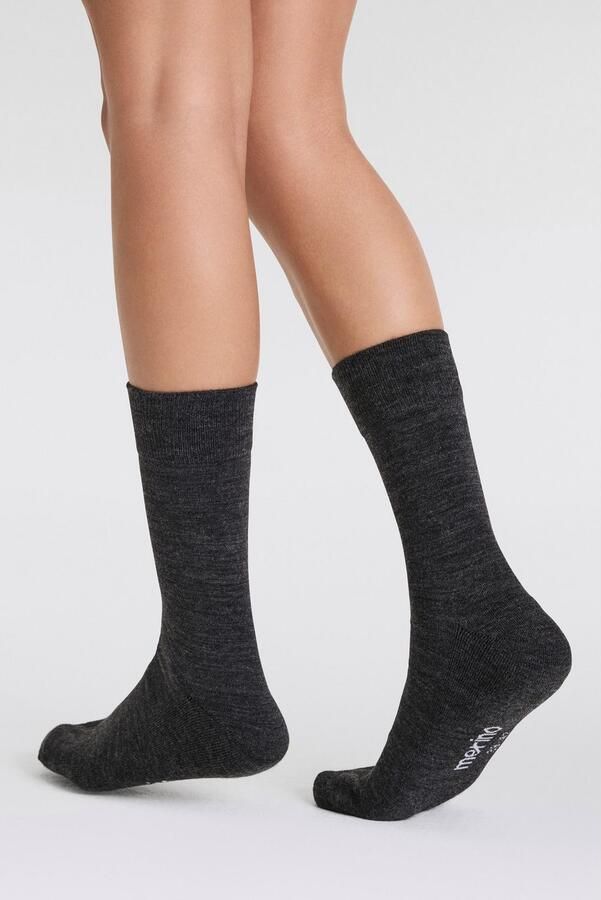 Apollo Basic sokken Unisex met borduursel en zachte merinowol (Set van 3) - Foto 6