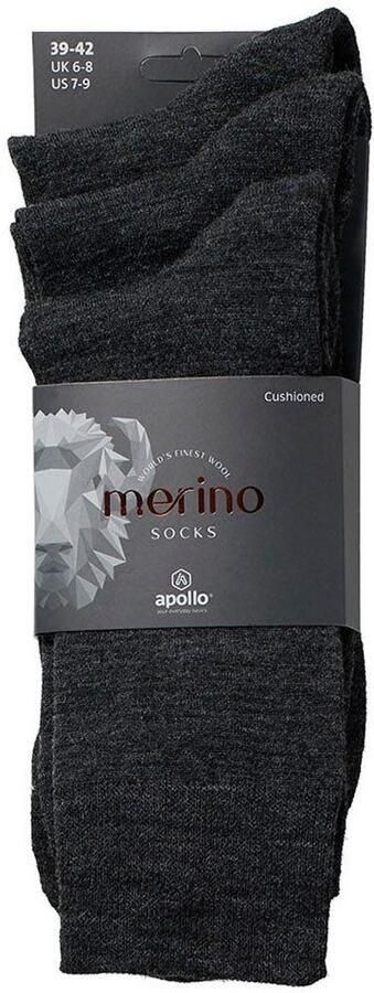 Apollo Basic sokken Unisex met borduursel en zachte merinowol (Set van 3) - Foto 14