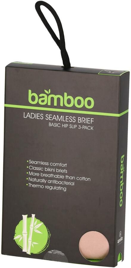 Apollo Hipster Naadloze bamboe taille- heup-slip zacht en comfortabel! (Set van 3) - Foto 11