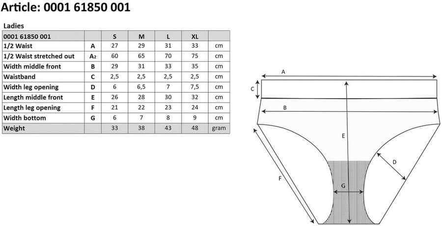 Apollo Hipster Naadloze bamboe taille- heup-slip zacht en comfortabel! (Set van 3) - Foto 10