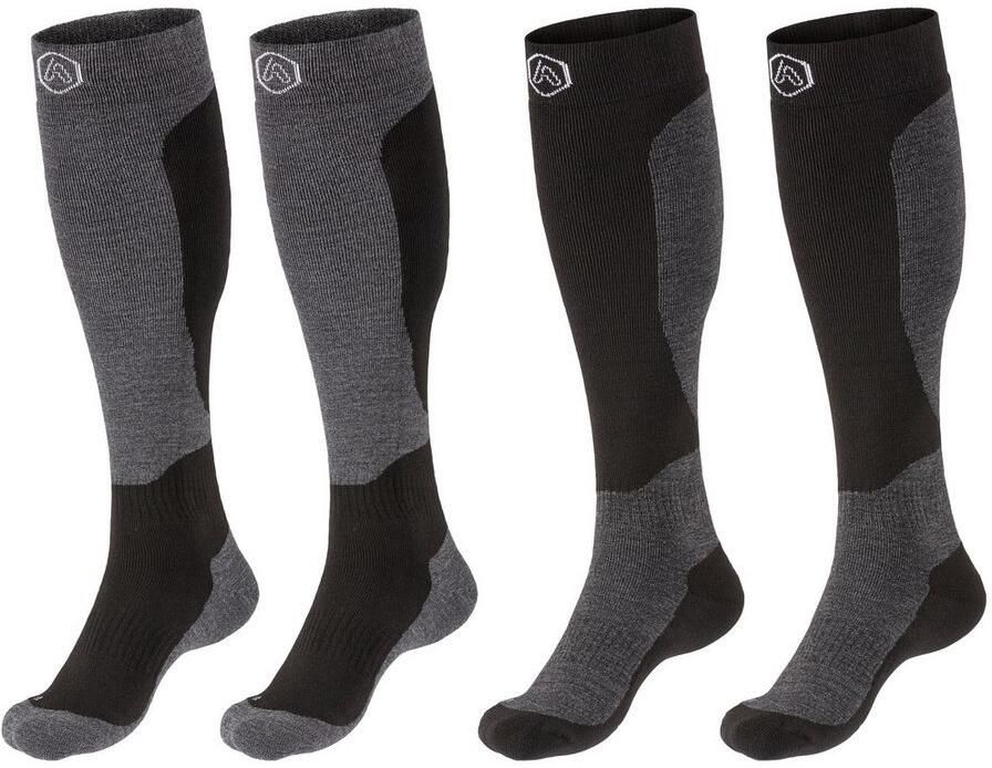 Apollo Kniekousen ADULTS SKI SOCKS DESIGN Unisex hoog met logoborduring in twee verschillende ontwerpen (2 paar Set van 2) - Foto 4