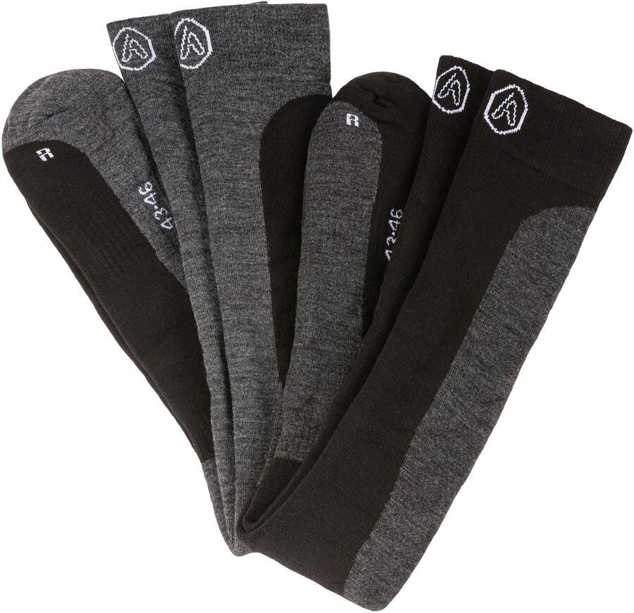 Apollo Kniekousen ADULTS SKI SOCKS DESIGN Unisex hoog met logoborduring in twee verschillende ontwerpen (2 paar Set van 2)