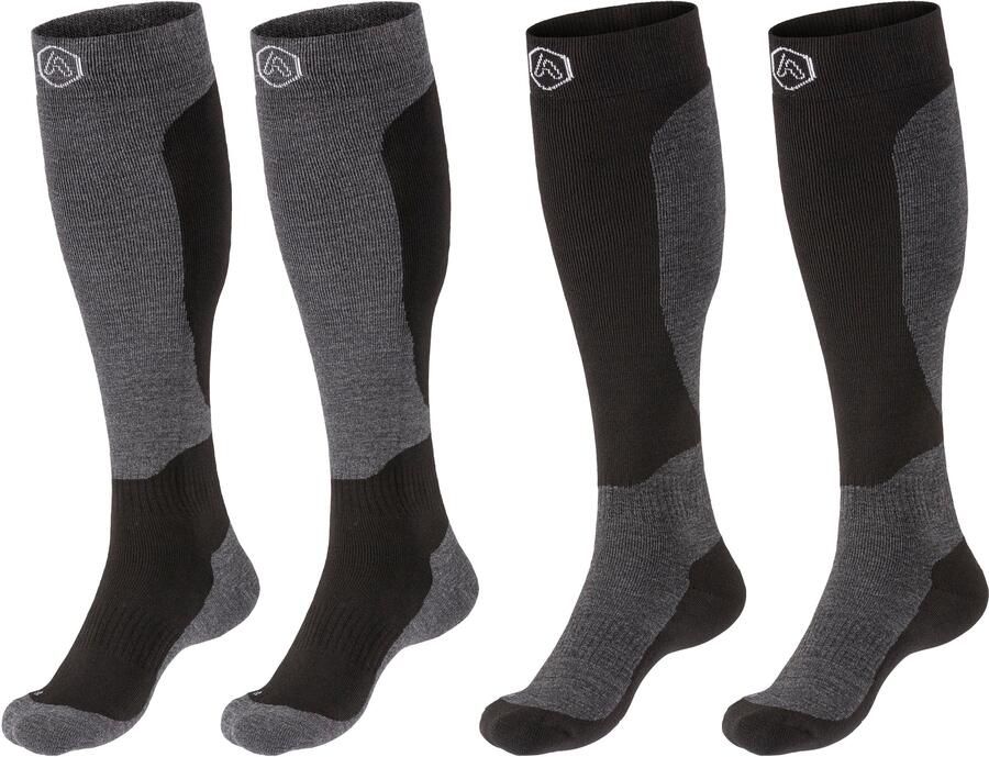 Apollo Kniekousen ADULTS SKI SOCKS DESIGN Unisex hoog met logoborduring in twee verschillende ontwerpen (2 paar Set van 2) - Foto 4