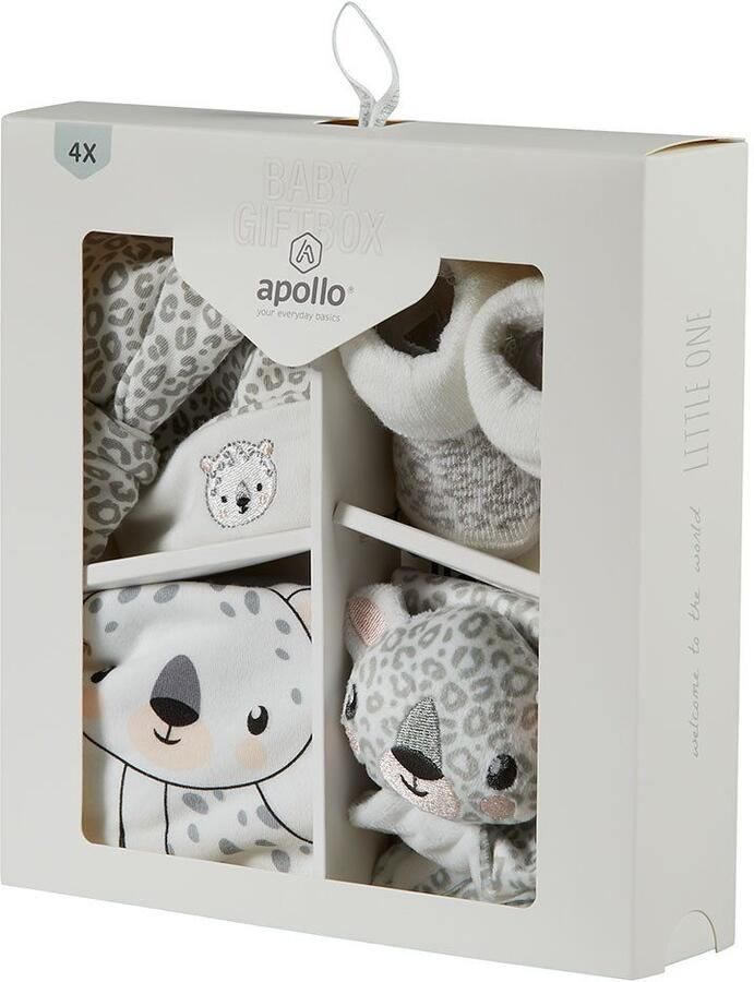 Apollo Newborn-cadeauset Tijger babyset muts sokken slab doek (set) - Foto 5
