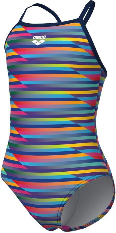 Arena Badpak Performance meisjes racing stripe light drop rug zwempak - Foto 3