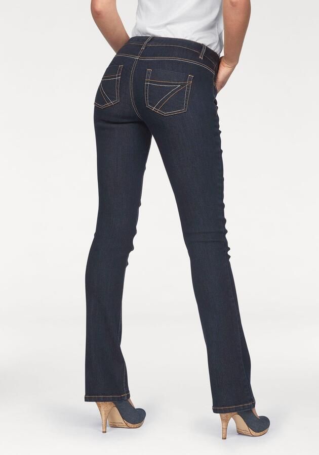 Arizona Bootcut jeans Met contrasterende stiksels normale taille bootcut 5-pocket-stijl donkere wassing - Foto 6