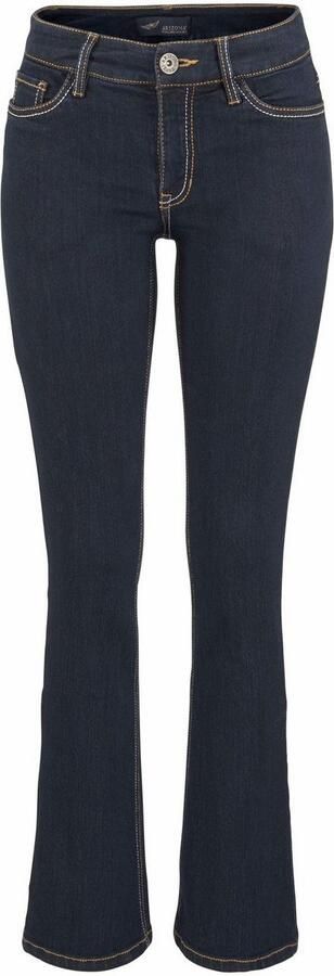 Arizona Bootcut jeans Met contrasterende stiksels normale taille bootcut 5-pocket-stijl donkere wassing - Foto 5
