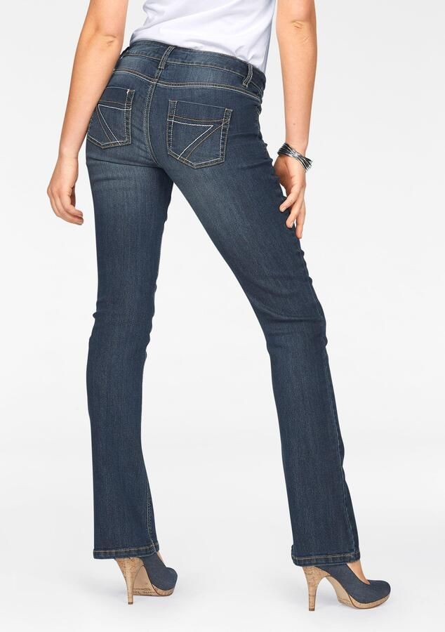 Arizona Bootcut jeans Met contrasterende stiksels normale taille bootcut 5-pocket-stijl donkere wassing - Foto 6