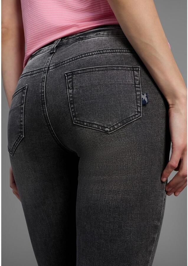 Arizona Bootcut jeans Met geren uitlopende pasvorm lage taille elastisch materiaal