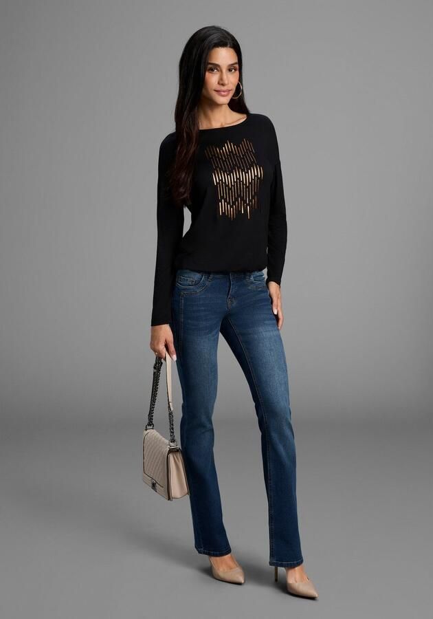 Arizona Bootcut jeans Met geren uitlopende pasvorm lage taille elastisch materiaal - Foto 4