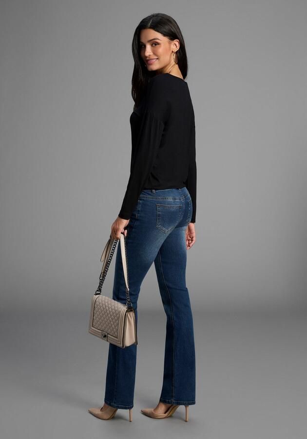 Arizona Bootcut jeans Met geren uitlopende pasvorm lage taille elastisch materiaal - Foto 5