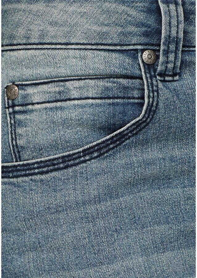 Arizona Bootcut jeans Shaping bootcut contraststiksels used-look-wassing lage taille