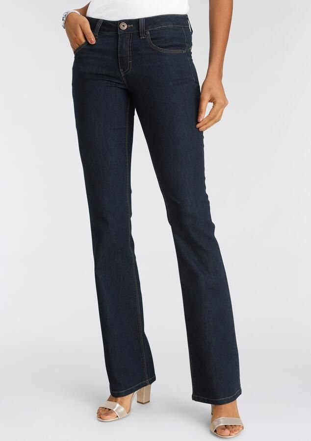 Arizona Bootcut jeans Shaping bootcut contraststiksels used-look-wassing lage taille - Foto 3