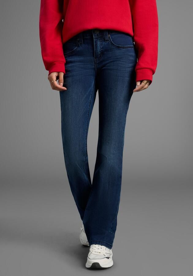 Arizona Bootcut jeans Shaping bootcut contraststiksels used-look-wassing lage taille - Foto 5