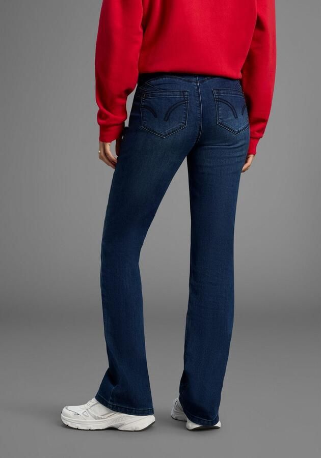 Arizona Bootcut jeans Shaping bootcut contraststiksels used-look-wassing lage taille - Foto 6