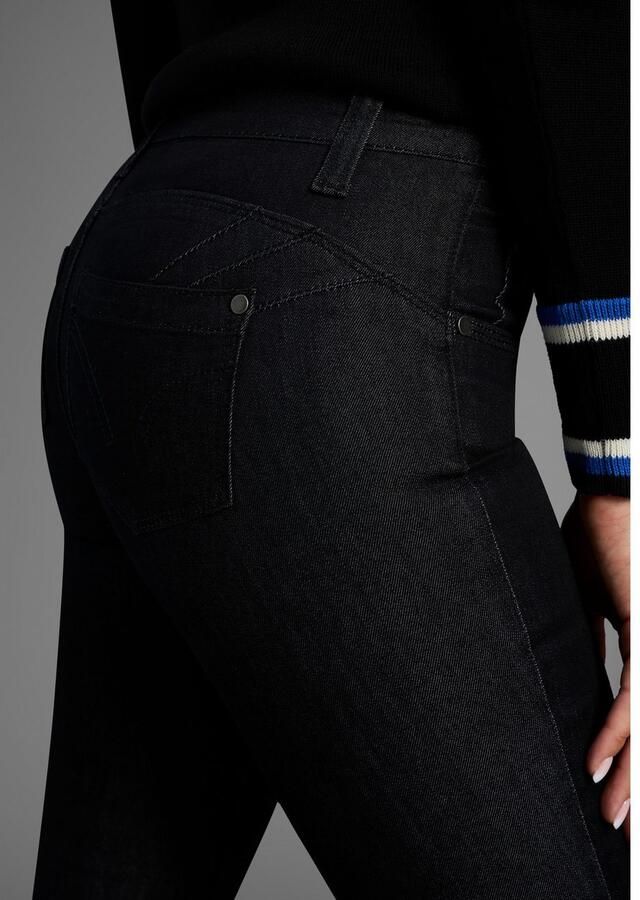 Arizona Bootcut jeans Shaping bootcut contraststiksels used-look-wassing lage taille