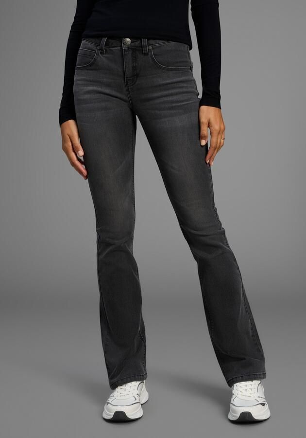 Arizona Bootcut jeans Shaping bootcut contraststiksels used-look-wassing lage taille - Foto 6