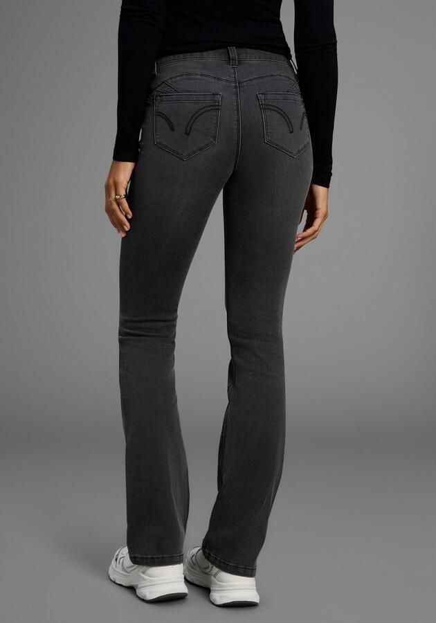 Arizona Bootcut jeans Shaping bootcut contraststiksels used-look-wassing lage taille - Foto 2