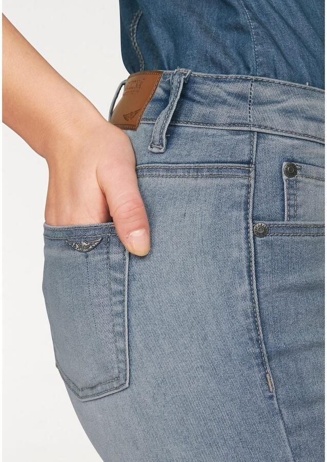 Arizona Bootcut jeans Shaping elastische pasvorm bootcut-pasvorm used-wassing hoge taille