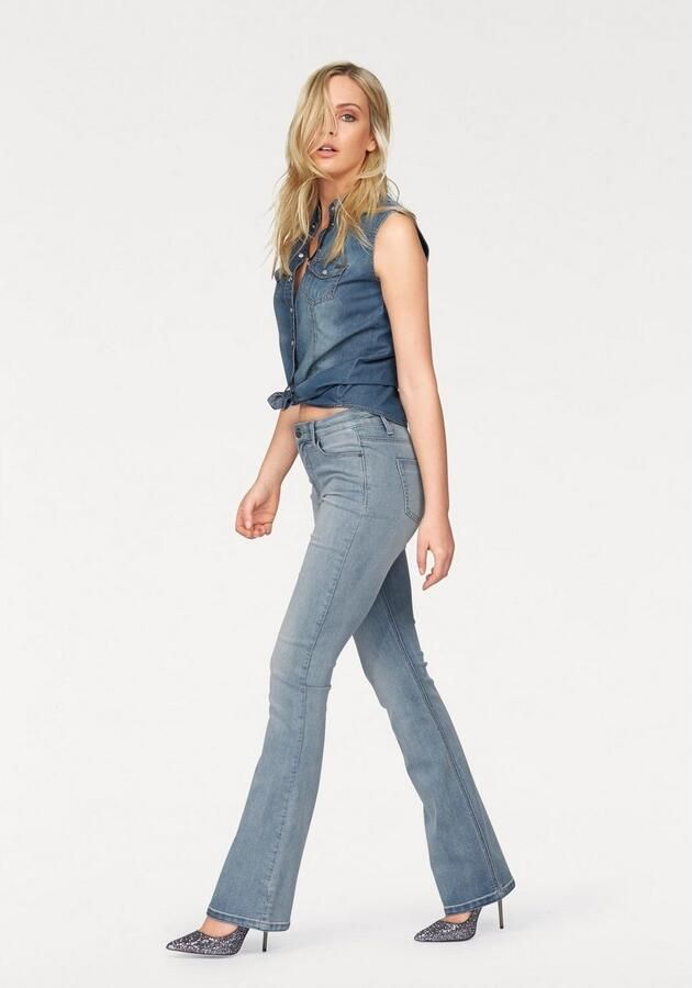 Arizona Bootcut jeans Shaping elastische pasvorm bootcut-pasvorm used-wassing hoge taille - Foto 5