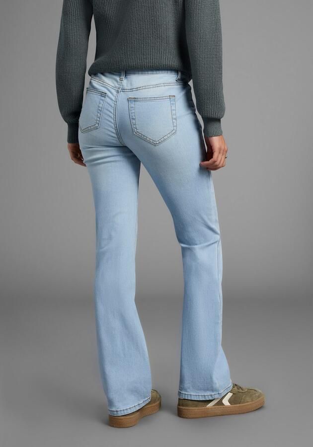 Arizona Bootcut jeans Tailleband met zij-elastiek inzet hoge taille bootcut met stretch klassieke 5-pocket-stijl - Foto 4