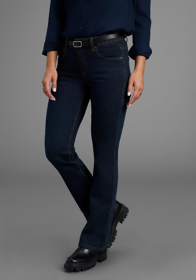 Arizona Bootcut jeans Tailleband met zij-elastiek inzet hoge taille bootcut met stretch klassieke 5-pocket-stijl - Foto 2