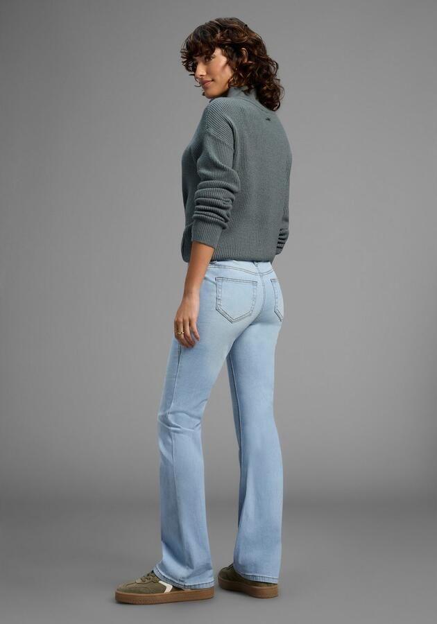 Arizona Bootcut jeans Tailleband met zij-elastiek inzet hoge taille bootcut met stretch klassieke 5-pocket-stijl - Foto 5