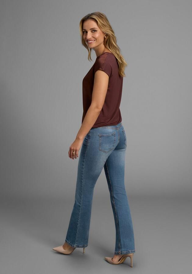 Arizona Bootcut jeans Tailleband met zij-elastiek inzet hoge taille bootcut met stretch klassieke 5-pocket-stijl - Foto 4