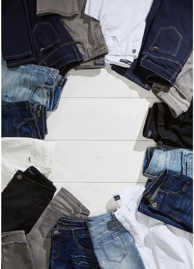 Arizona Capri jeans Ultra Stretch extra-strakke snit modieuze beenafsluiting met split