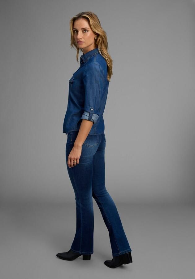 Arizona Bootcut jeans Ultra Stretch normale pasvorm baby-bootcut used-look-wassing - Foto 9