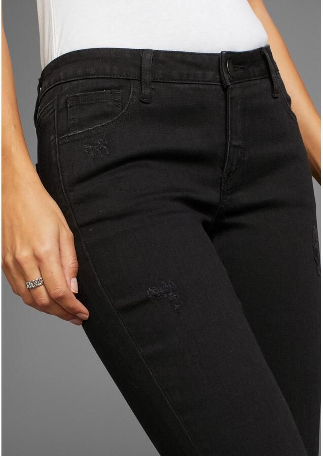 Arizona Bootcut jeans Ultra Stretch uitlopende pasvorm modieuze used-look normale taille