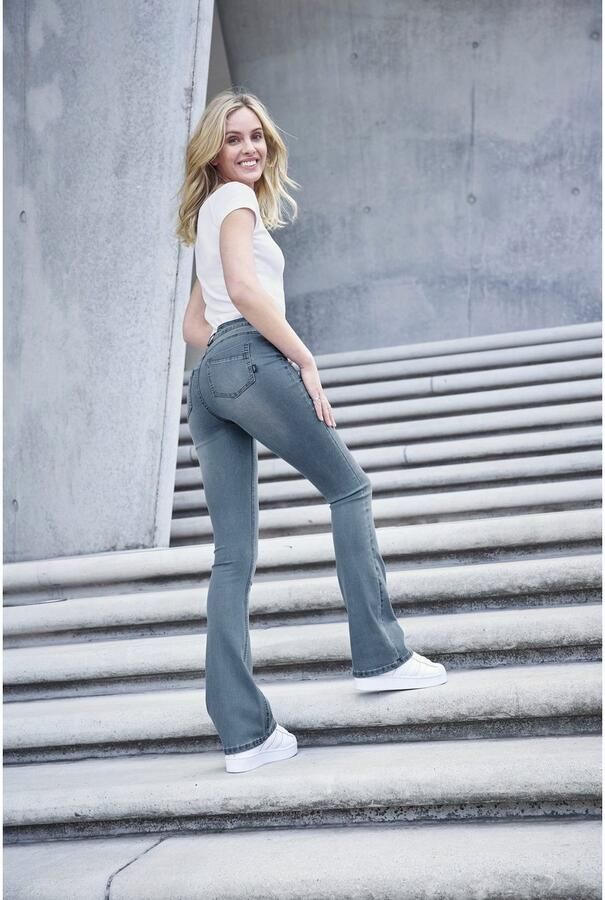 Arizona Bootcut jeans Ultra Stretch uitlopende pasvorm used-wassing hoge taille - Foto 6