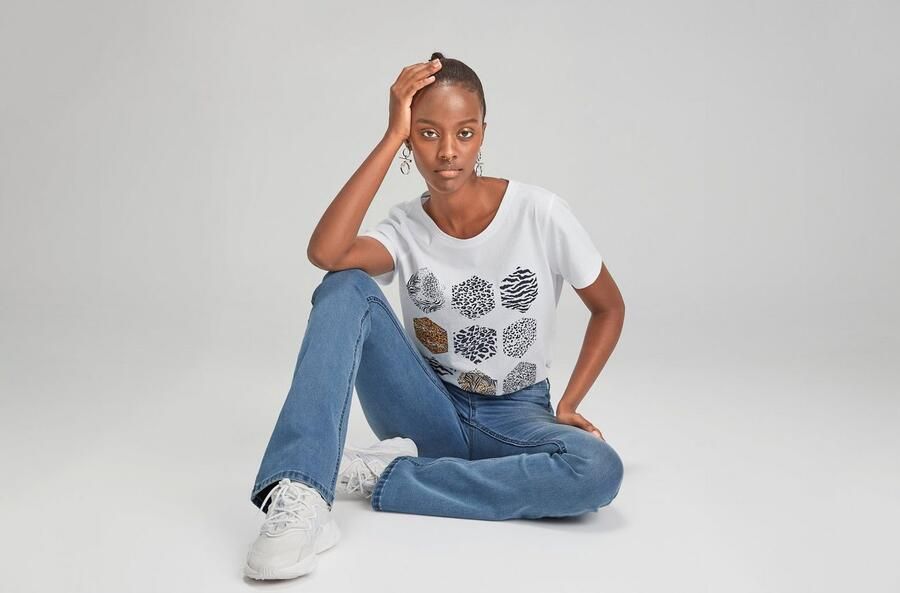 Arizona Bootcut jeans Ultra Stretch uitlopende pasvorm used-wassing hoge taille - Foto 7