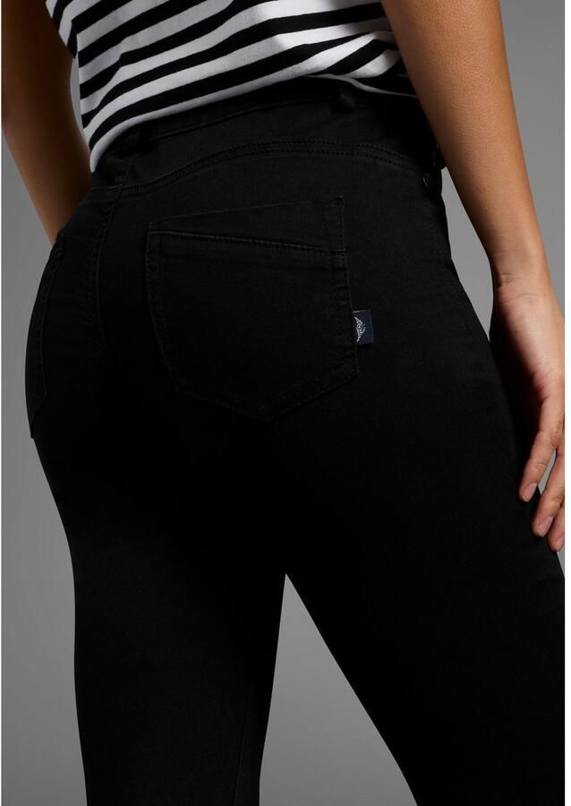 Arizona Bootcut jeans Ultra Stretch uitlopende pasvorm used-wassing hoge taille