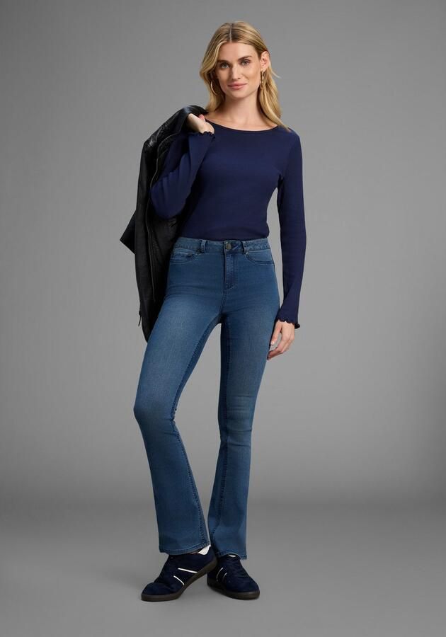 Arizona Bootcut jeans Ultra Stretch uitlopende pasvorm used-wassing hoge taille - Foto 4