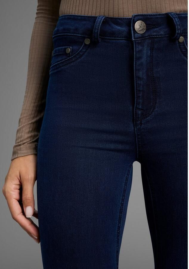 Arizona Bootcut jeans Ultra Stretch uitlopende pasvorm used-wassing hoge taille